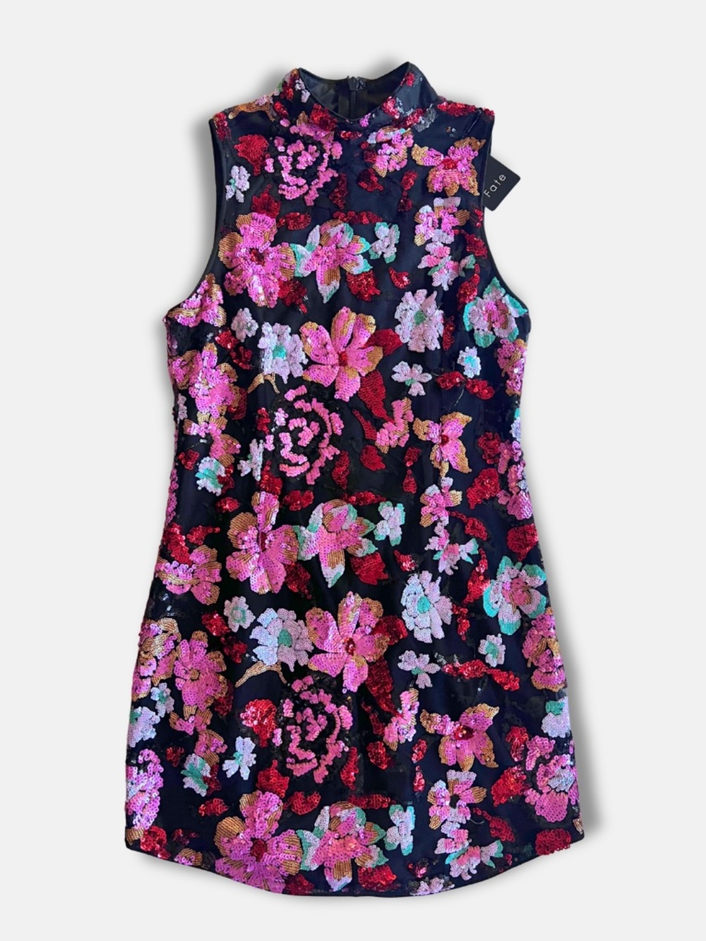 Fate Show Stopper Sequin Floral Mini Dress Small NWT Glamoratti Maximalism